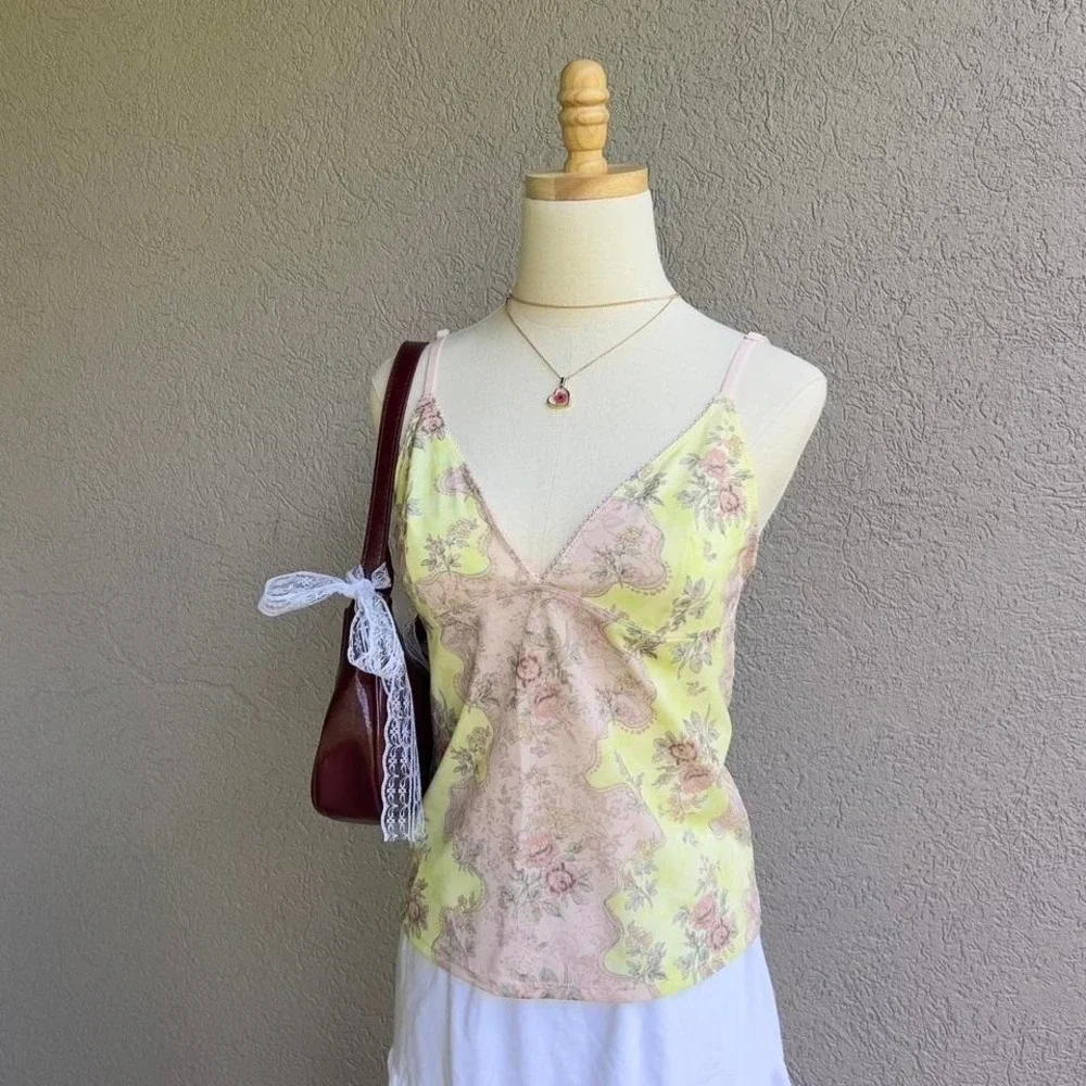 Urban Outfitters Fairy Floral Cami Tank Top Size XL Y2K Style - Picture 2 of 7